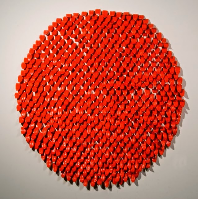 Red paper pulp installation by artist Ravikumar Kashi, Art Scene India, Image courtesy artist