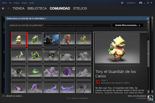 Como vender tus items en DOTA 2