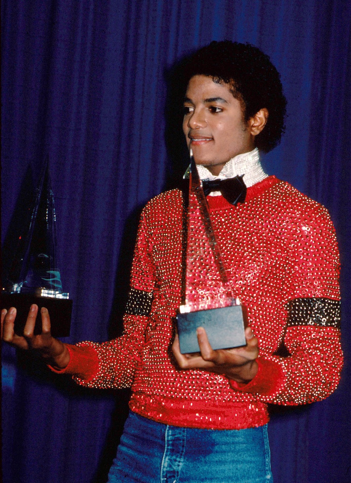Michael Jackson Attending The 8th American Music Awards 1981