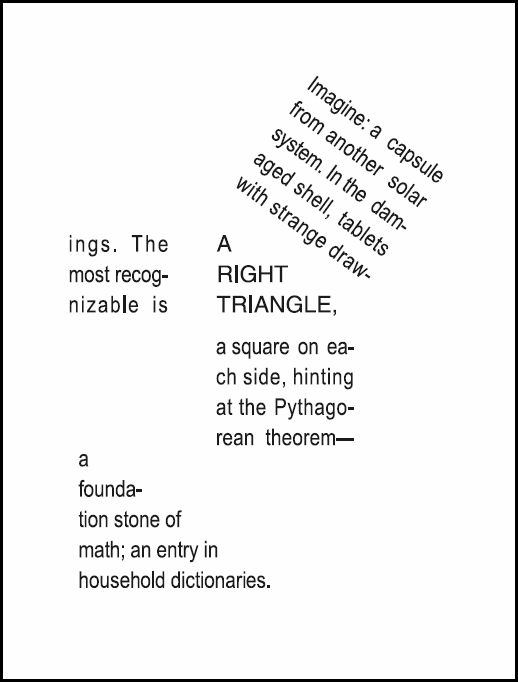 Intersections Poetry with Mathematics Right Triangle