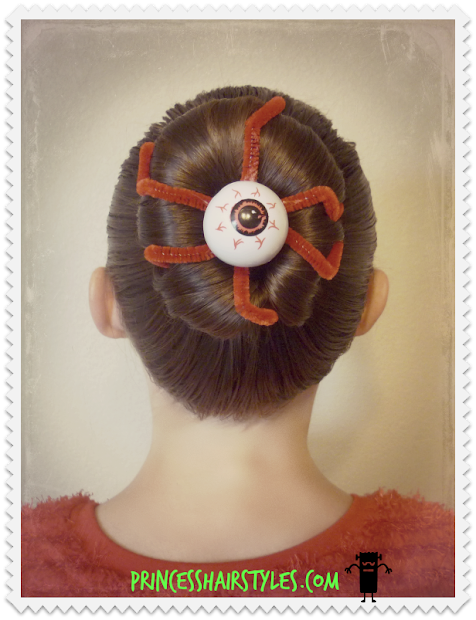 eyeball bun hairstyle halloween