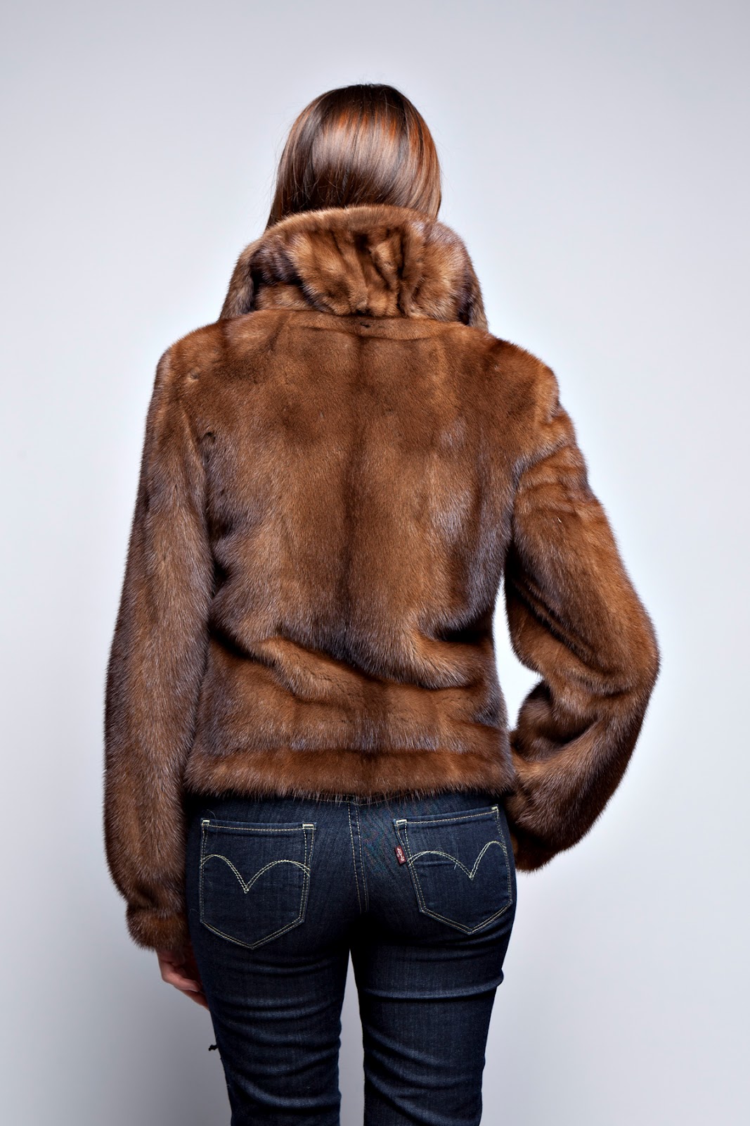 MAGNIFIQUE VESTE FOURRURE EN VISON LILIANE MARRON ! Manteau Fourrure
