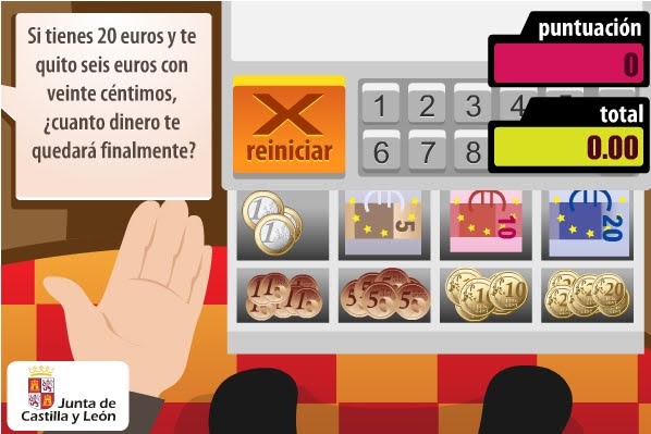 AYUDA PARA MAESTROS: Caja registradora - Juego interactivo practicar el del dinero
