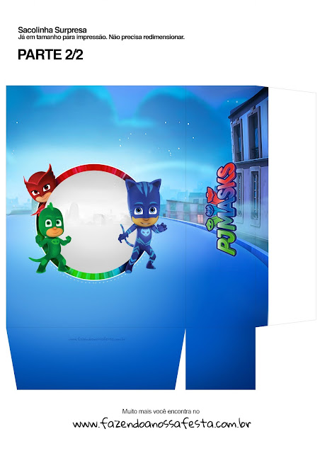 Super Héroes en Pijamas: Cajas para Imprimir Gratis. Cajas de Super Héroes en Pijamas para imprimir gratis.