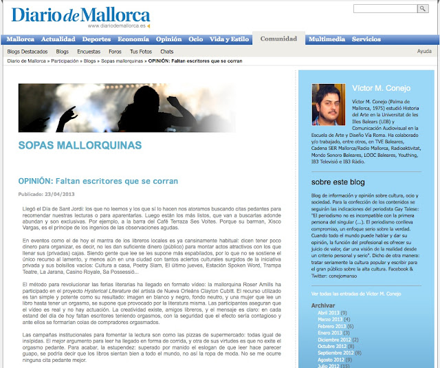 Diario de Mallorca | Columna "Sopas mallorquinas" de Víctor M. Conejo