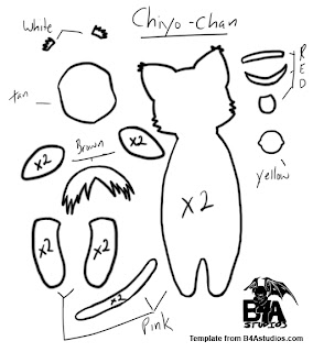 How to Make a Chiyo-chan Azumanga Daioh plushie tutorial template from felt