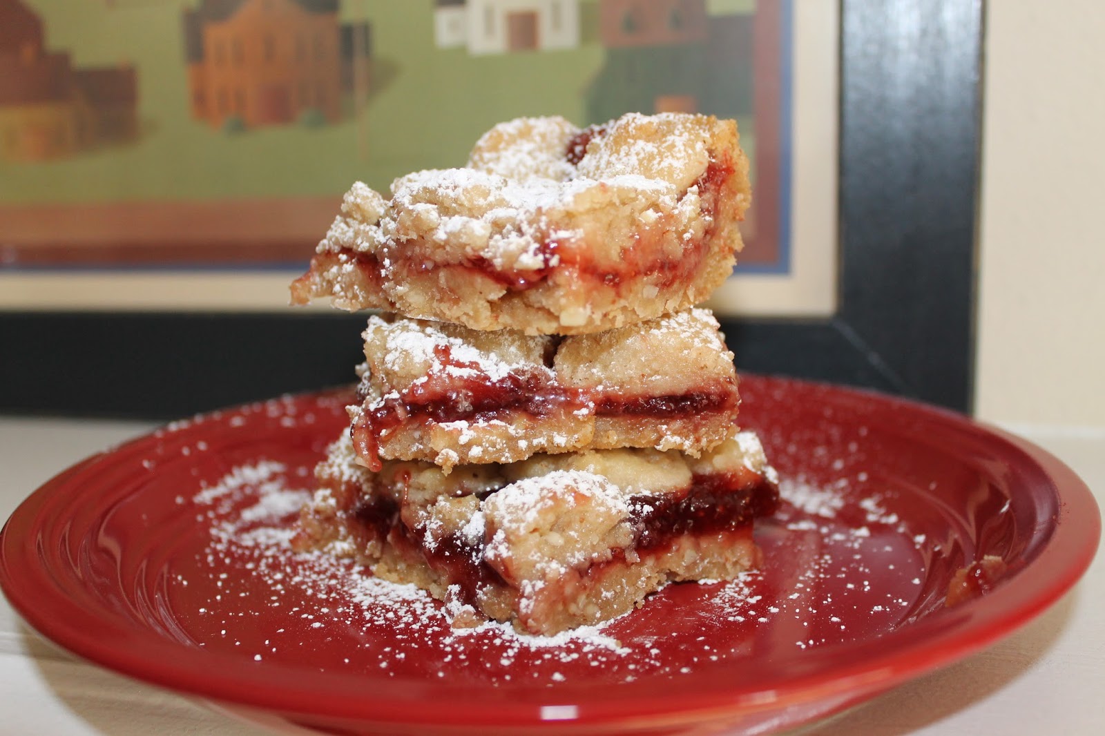 Strawberry Jam Shortbread Bars
