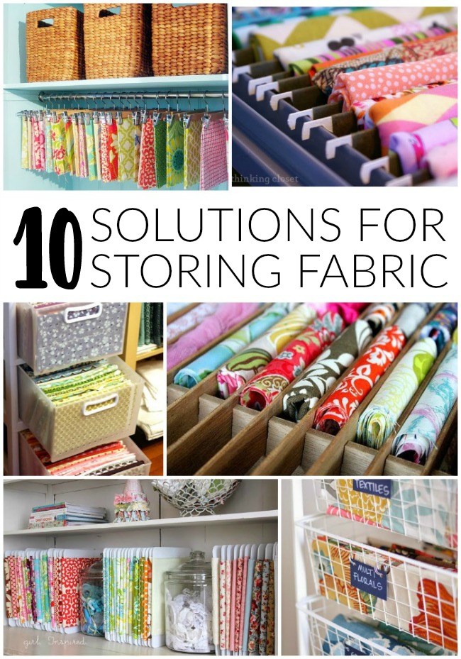 10 Solutions For Storing Fabric Little House Of Four Creating A Beautiful Home One Thrifty Project At Time 10 Solutions For Storing Fabric, Fabric Bolt Storage Rack
