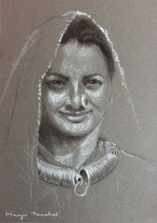 Portrait of Kutch woman with traditional jewellery, By Manju Panchal