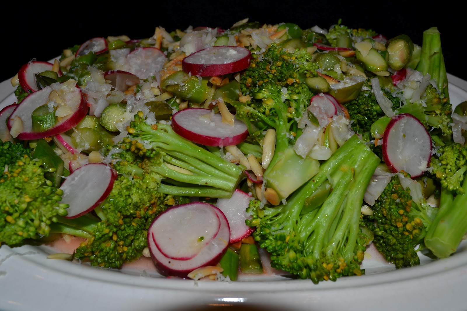 Upbeet Living Asparagus Salad with Broccoli and Radishes