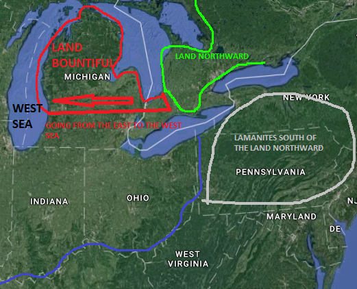 Book of Mormon Evidence: Six Sea Model Alma Chapter 22 BOM Map