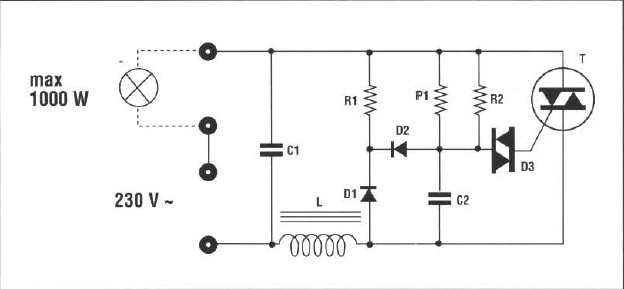 schema electronique gratuit montage VARIATEUR DOMOTIQUE