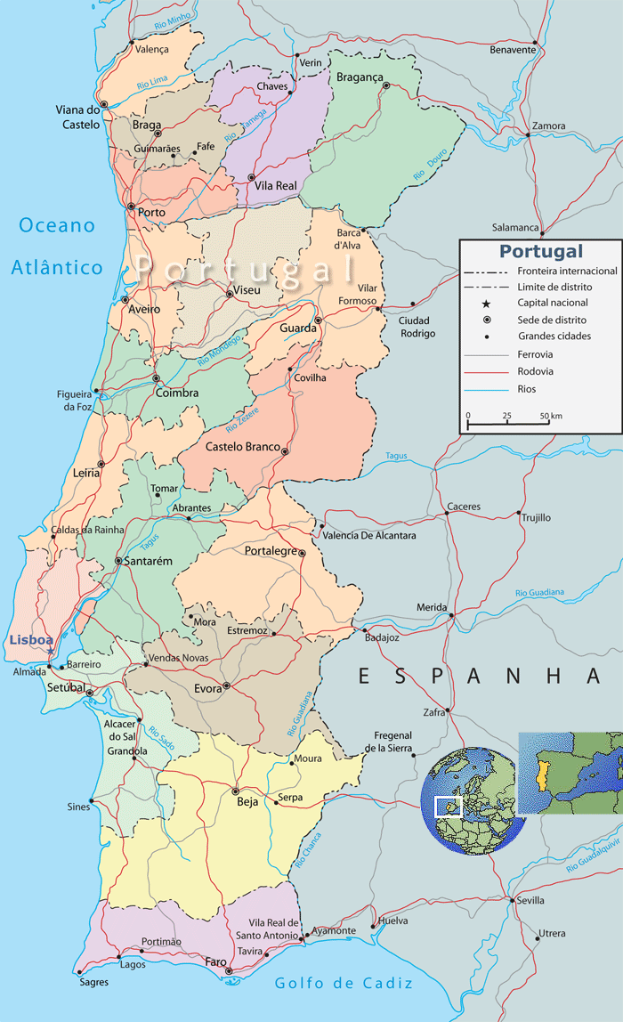Portugal | Mapas Geográficos de Portugal