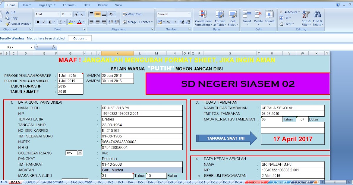 APLIKASI PENILAIAN KINERJA GURU (PKG) DAN PENILAIAN