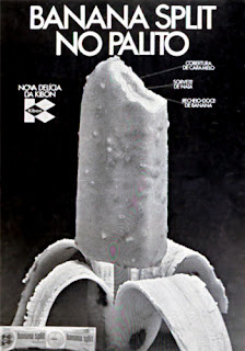 propaganda sorvete banana split no palito da Kibon - 1979