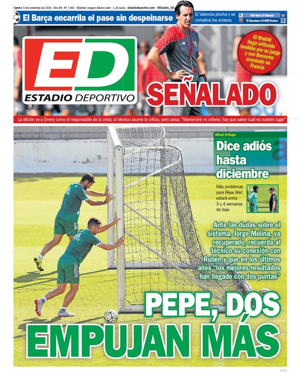Betis, Estadio Deportivo: "Pepe, dos empujan más"