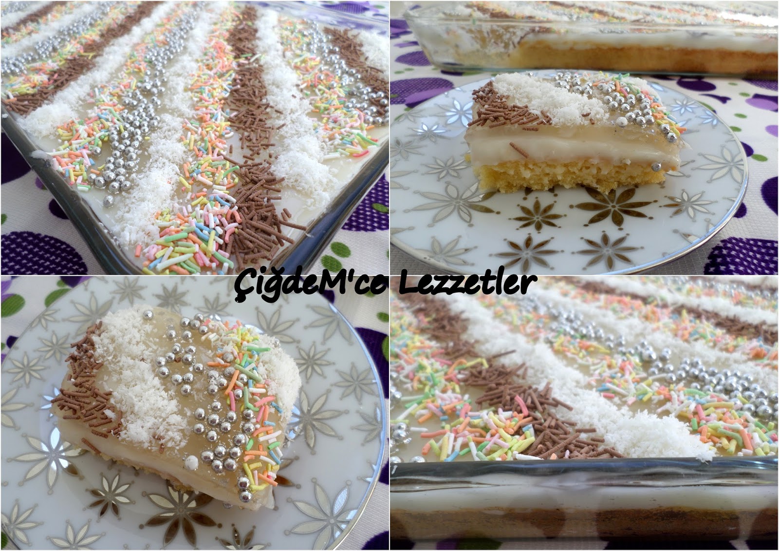 Muz Jöleli Kremalı Hafif Pasta Resimli Yemek Tarifleri