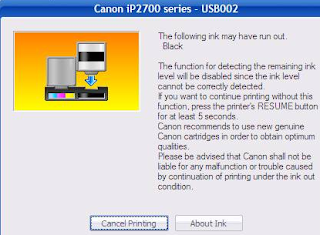 Cara Memperbaiki Cartridge Printer Canon IP2770 Tidak Terdeteksi