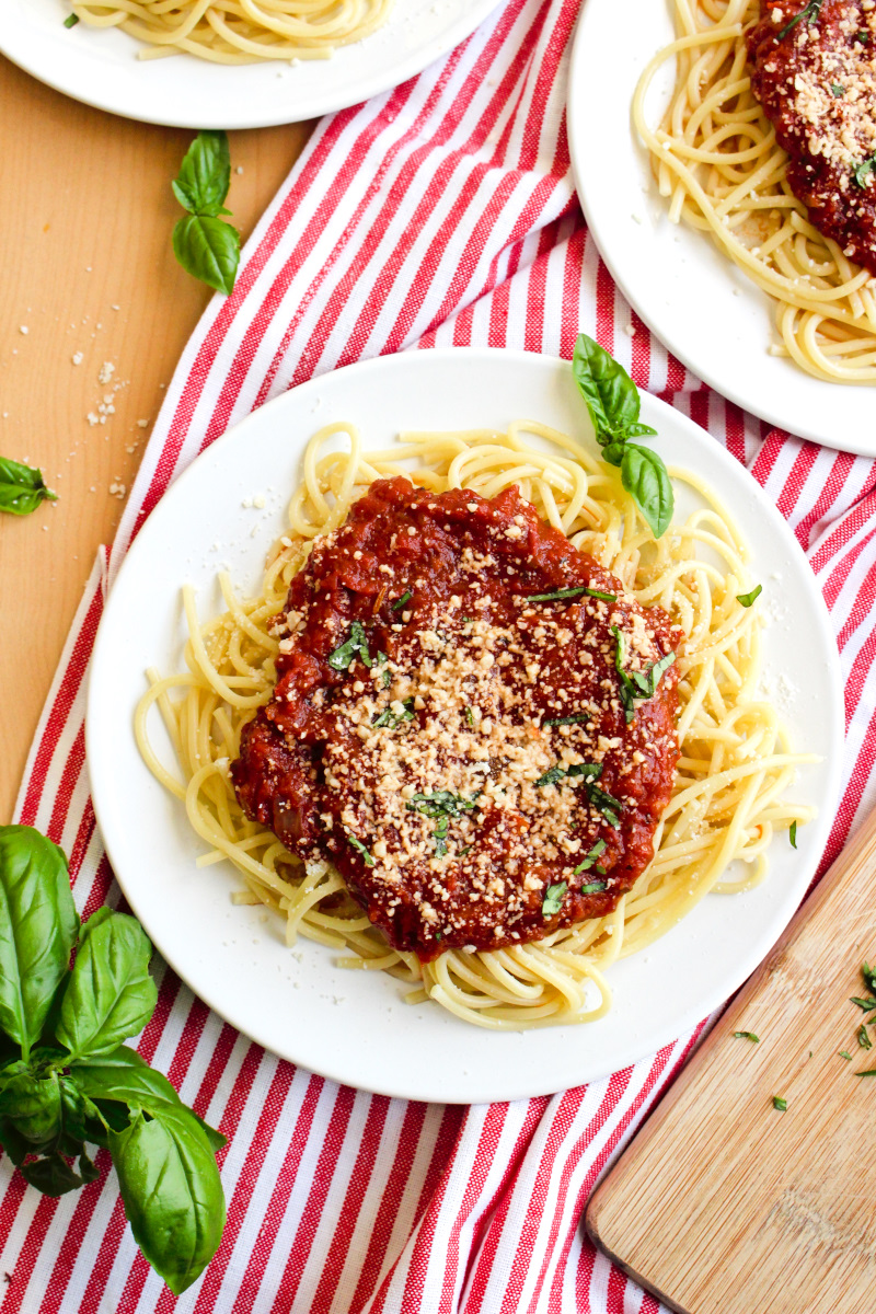 MeMe's Spaghetti Sauce with Meatballs and Sausage