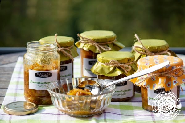 Pickles van groene tomaten - Marijke kookt