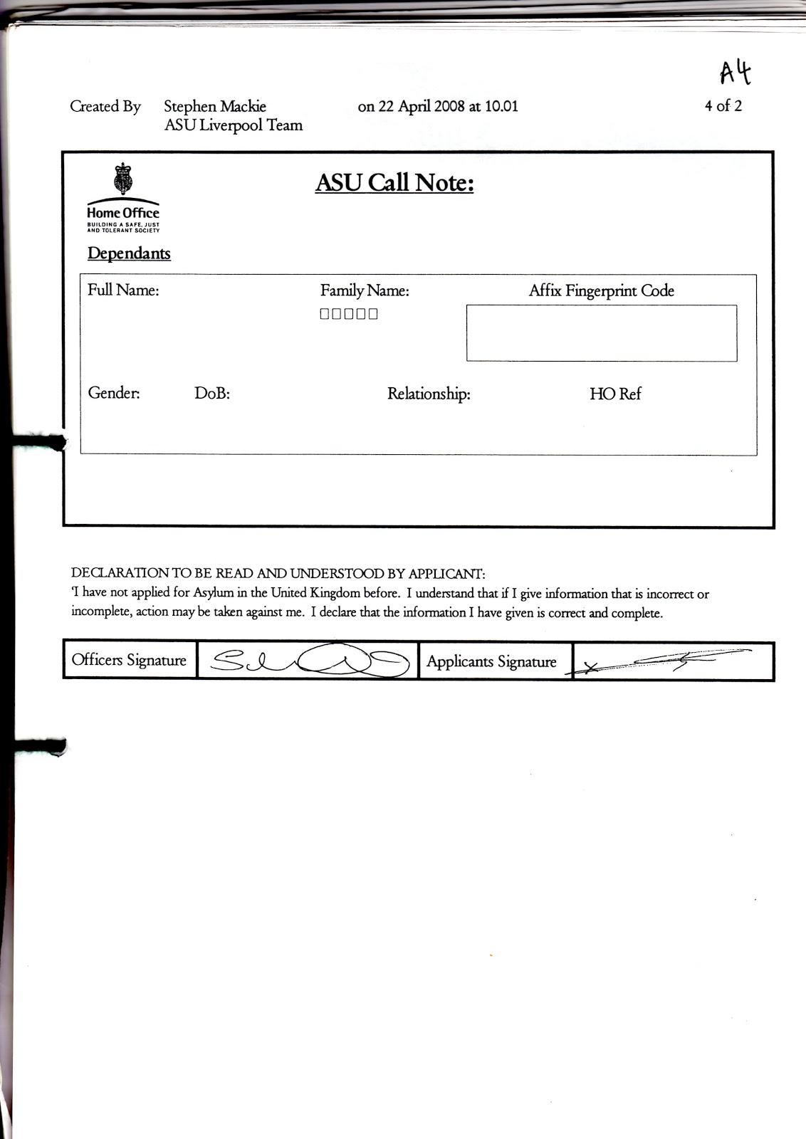 A SAINT CALLED ALLNIGHTS DOCS HOME OFFICE UK BORDER AGENCY FILE PART 1