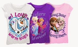 Sisters Anna and Elsa decorate these 100% cotton tees