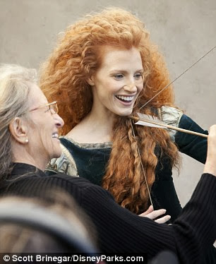 Jessica Chastain Disney Princess Merida Brave filmprincesses.filminspector.com