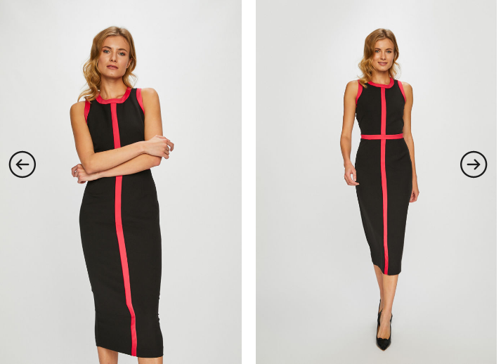 Silvian Heach - Rochie peste genunchi neagra moderna Silvian Heach - Rochie peste genunchi neagra moderna