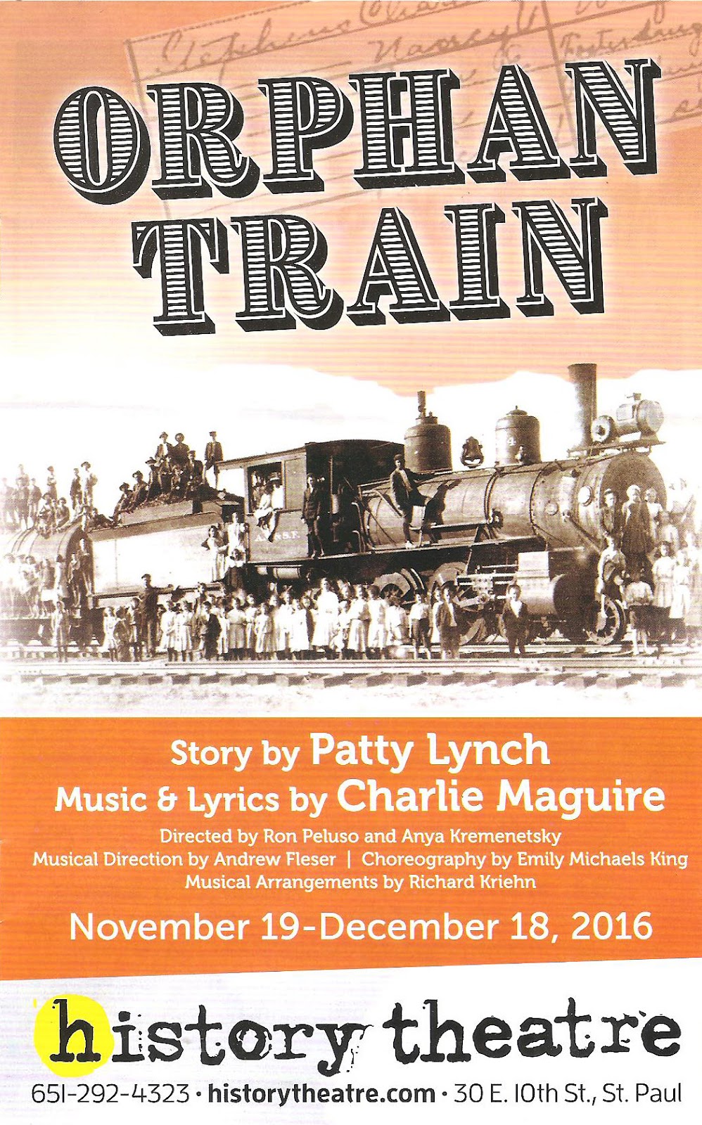 Cherry and Spoon "Orphan Train" at History Theatre