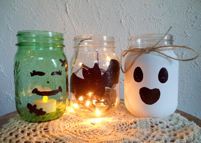 3 DIY Painted Halloween Mason Jars