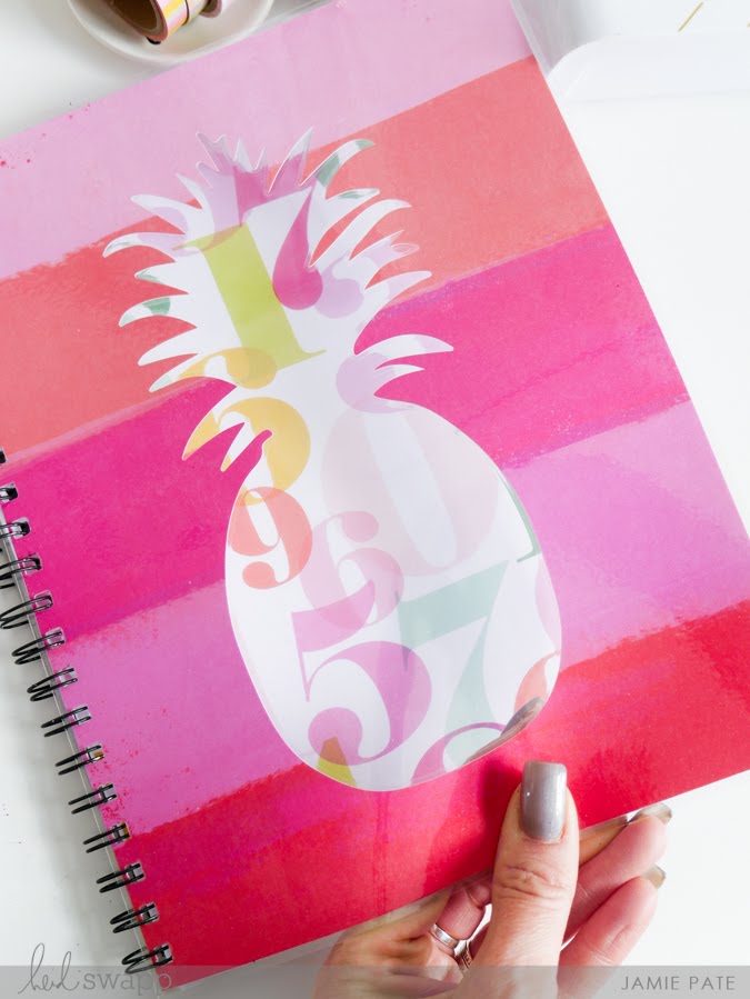 Craft a Little Pineapple Love Notebook by Jamie Pate for Heidi Swapp | @jamiepate for @heidiswapp