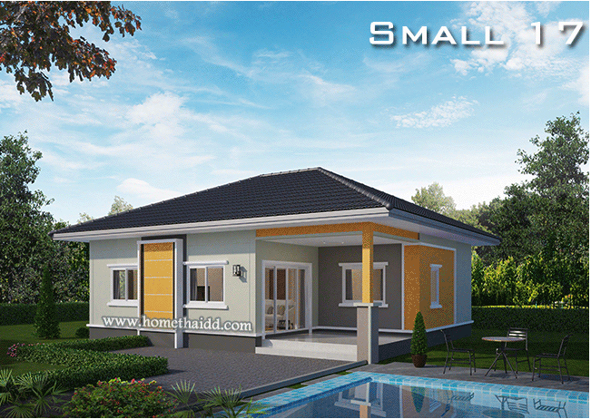 Aside from its cost and maintenance, there are many reasons why you should consider a small house if you are planning to build one. Building a house nowadays is not easy due to increasing prices of labor and material cost. But downsizing your home is not a bad idea at all. In fact, it brings so much advantage no just for you but also for your family.  Living in a smaller home can actually improve lives. because you will learn to live with less stuff and you can maintain a clutter-free home because of the space constraint. You won't get stressed about cleaning here and there. You may ask, will my family be happy in a small house? Well, the answer is yes! Having a small space promotes closer family literally and you cannot lose your children. To sum up, it is not about the house at all but also with the people who live inside that makes it a home.   So if you are planning to build a house, here are some beautiful small house design you may consider. These house plans are from homethaidd.com and floor plans are included.