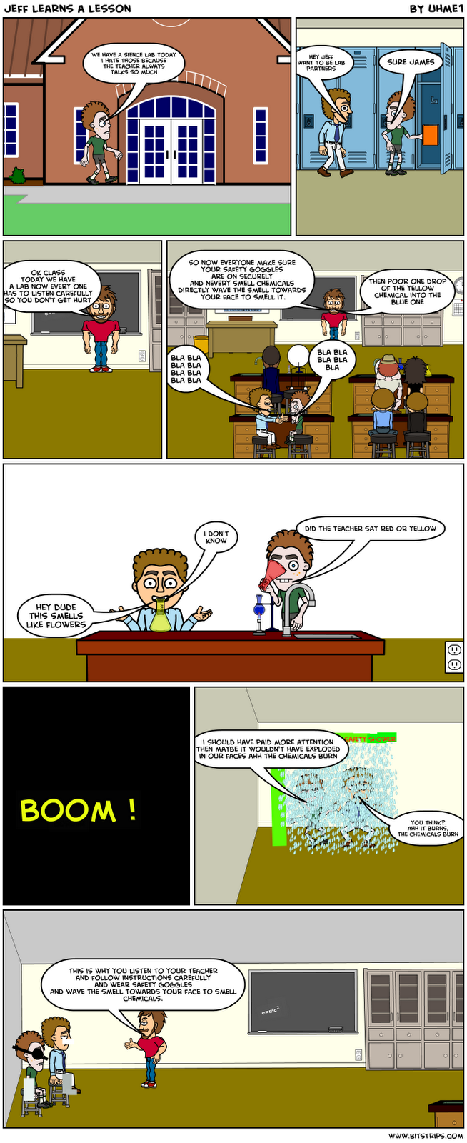 Ms. Milleson's 7th Grade Blog Lab Safety Bitstrips comic
