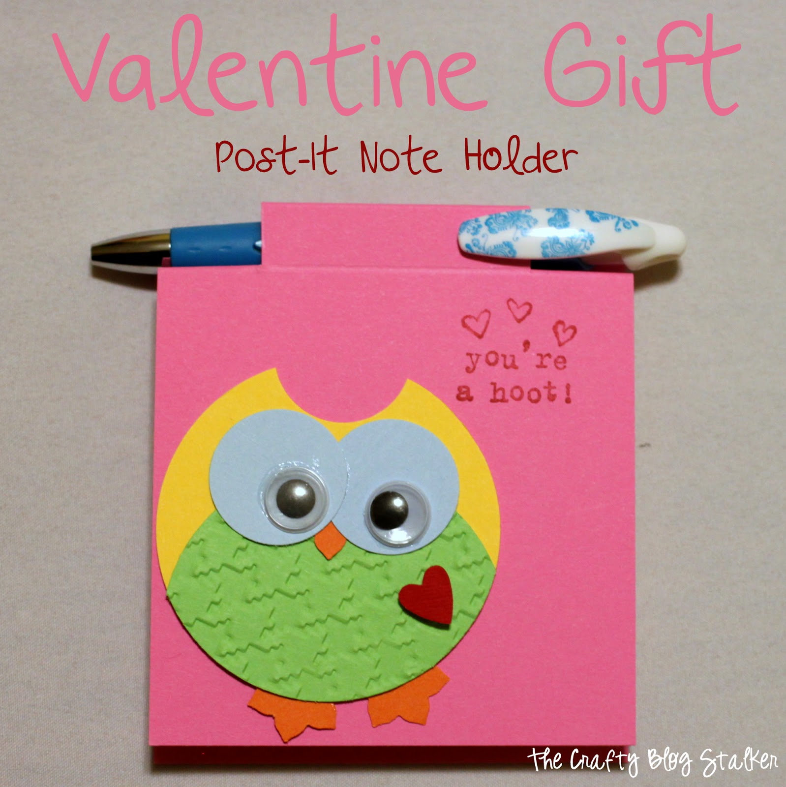 Valentine Gift Post-It Note Holder Valentine Gift Post-It Note Holder