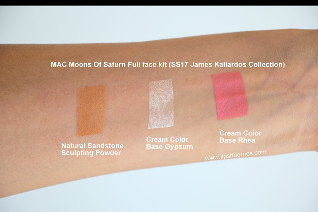 MAC moons of saturn full face kit swatches