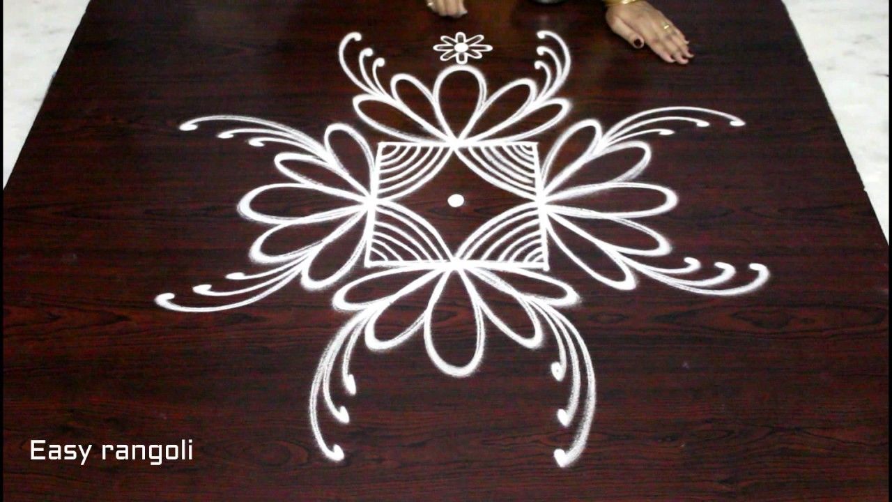 simple and easy rangoli designs with dots for home