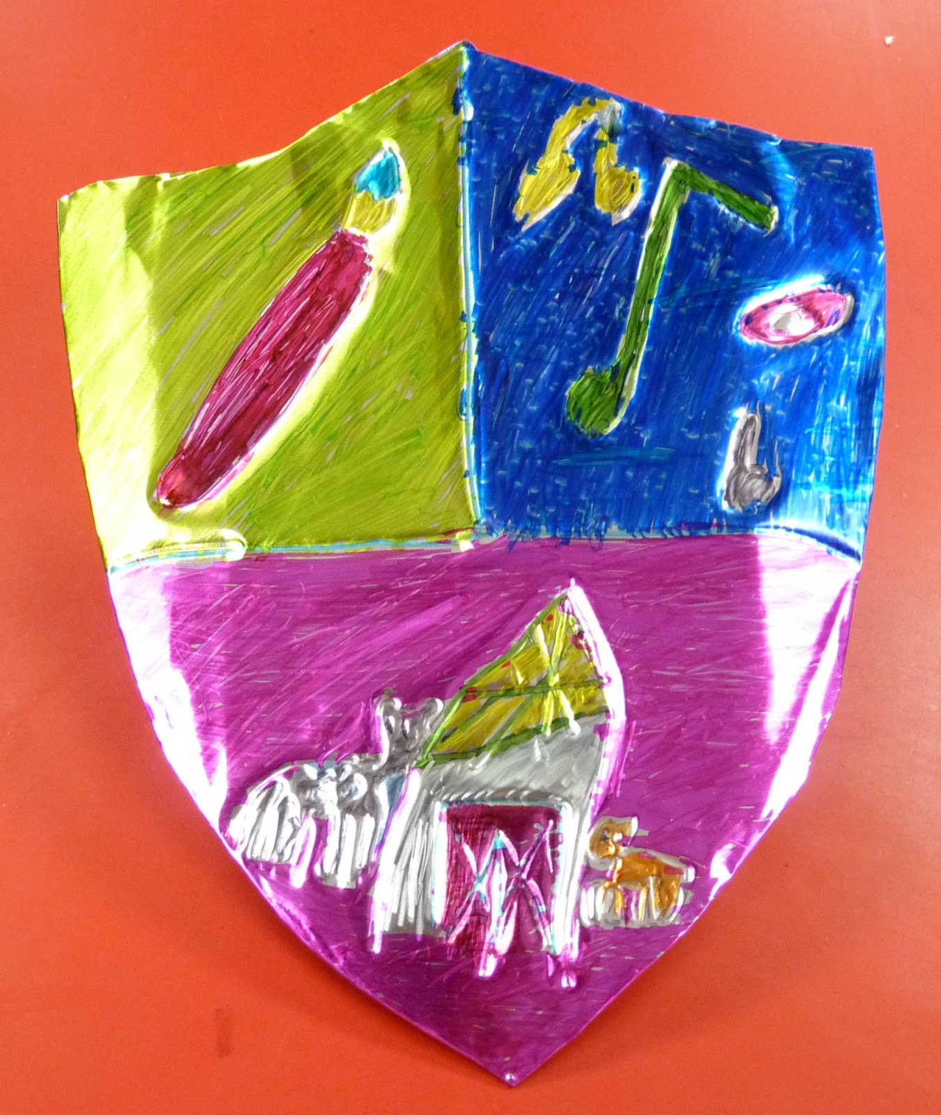 Art. Paper. Scissors. Glue! Personal Shields