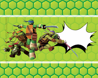 Ninja Turtles: Free Printable Party Kit. Ninja Turtles, Free Printable Labels.