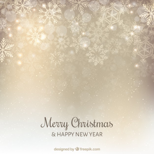 Christmas Silver Snowflakes Background Free Vector