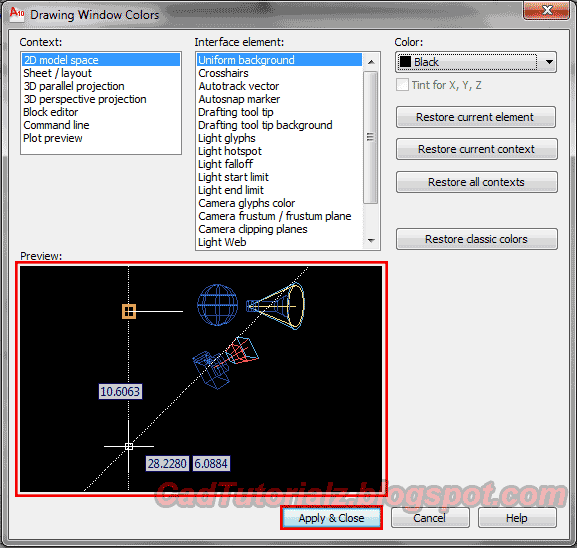 Cara Merubah Background Autocad Semua Versi AutoCAD Tutorial Simple