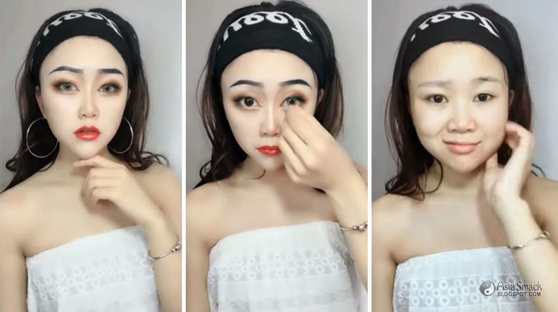 Trending Chinese Makeup Transformation Before and After