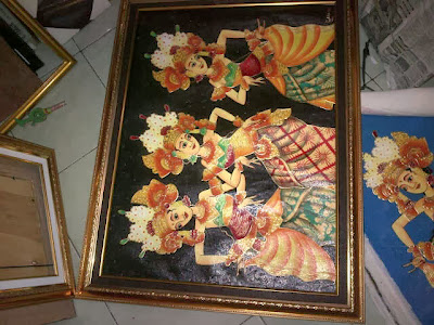 Lukisan Tari Bali dan Pemandangan