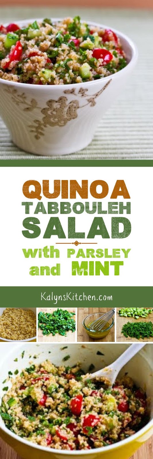 Quinoa Tabbouleh Salad with Parsley and Mint Kalyn's Kitchen