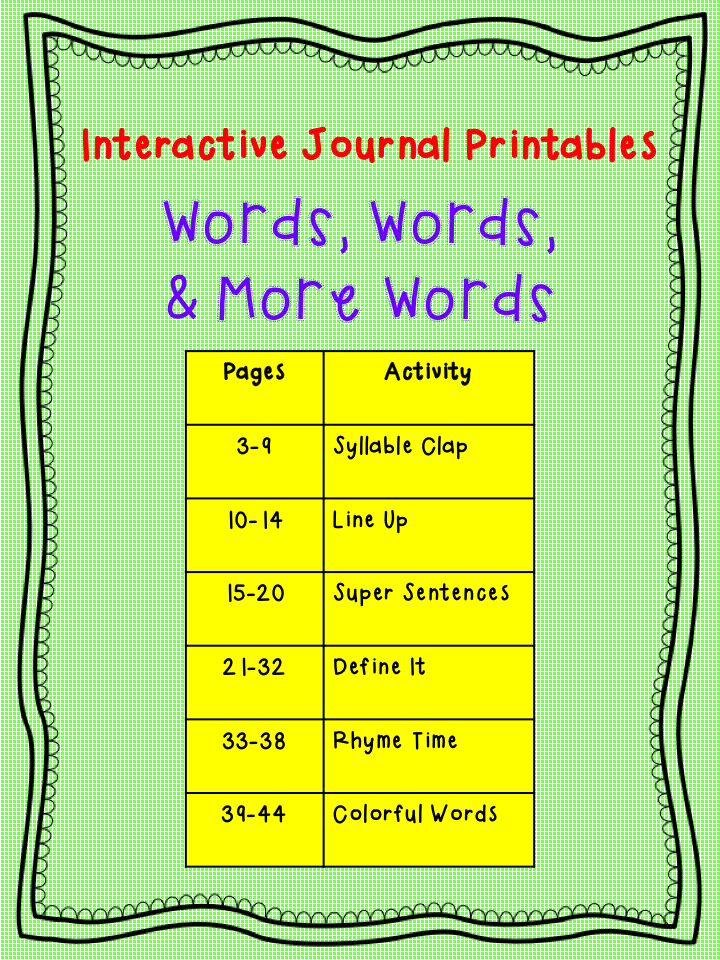 Working with Words | Teach123