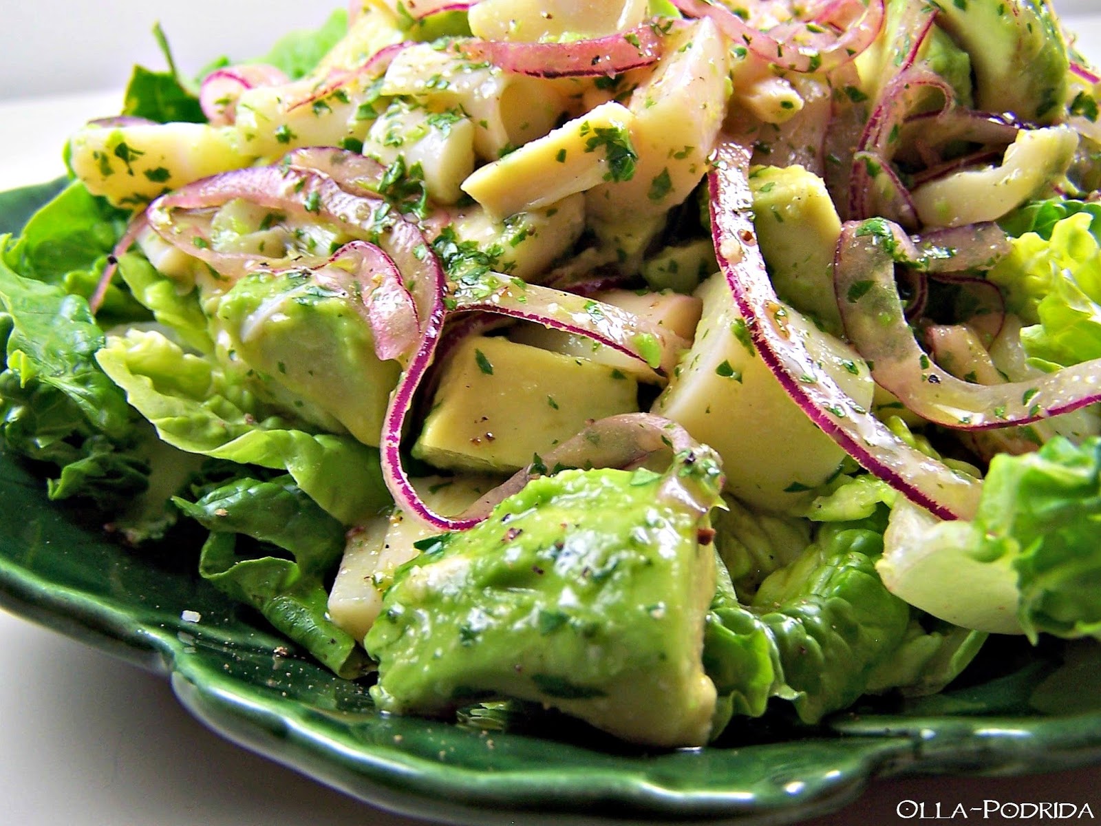 OllaPodrida Avocado & Hearts of Palm Salad with Coriander Vinaigrette