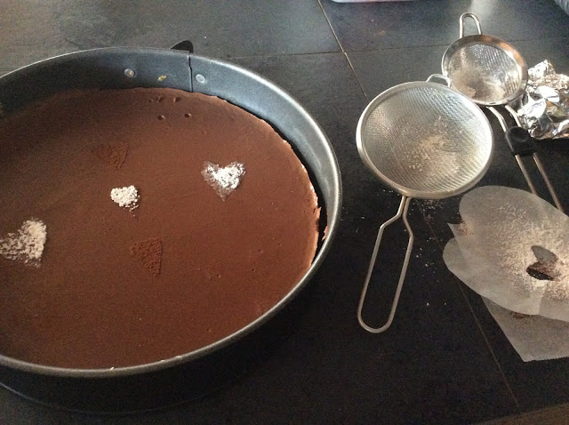 Preparando la tarta de chocolate