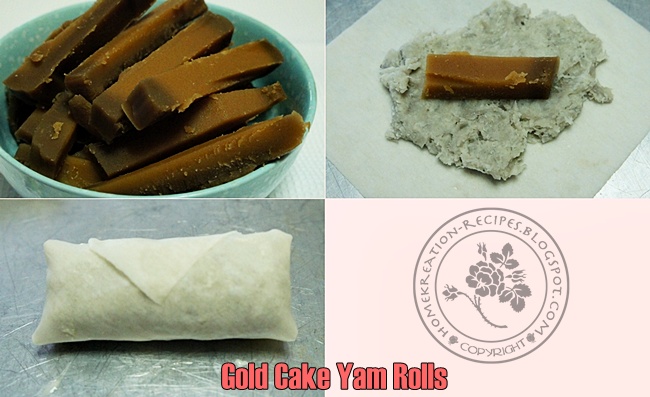 HomeKreation - Kitchen Corner: Gold Cake Yam Rolls (Popiah 