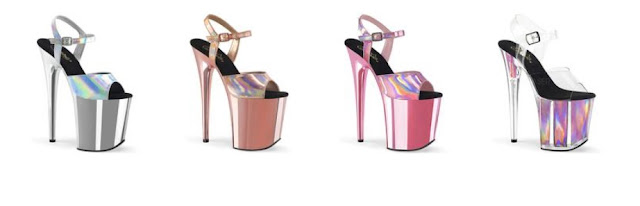 Model wearing flamingo-patterned shoes with an emphasis on their fun design