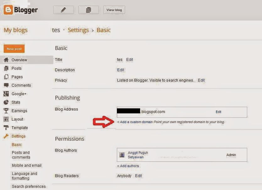Cara Memasang Custom Domain RumahWeb pada Blogger Cara Memasang Custom Domain RumahWeb pada Blogger