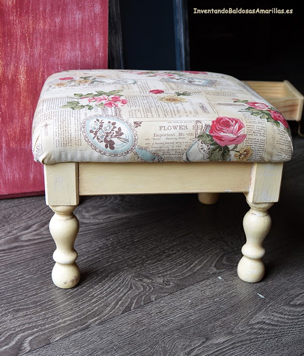 diy reposapiés vintage decoracion 